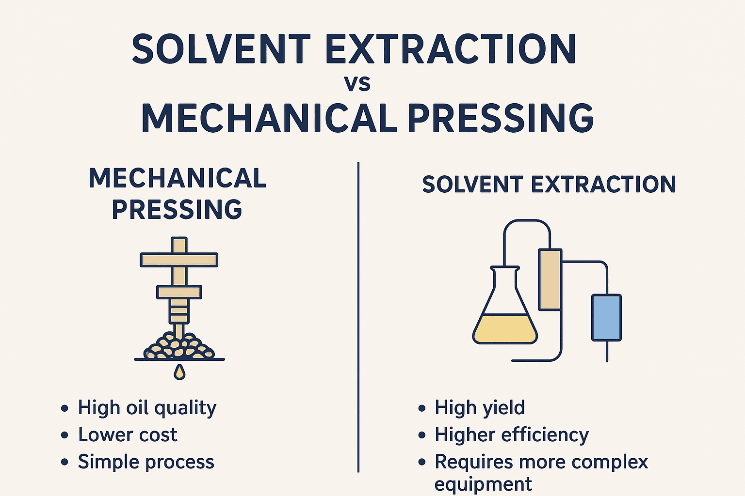 Solvent Extraction vs Mechanical