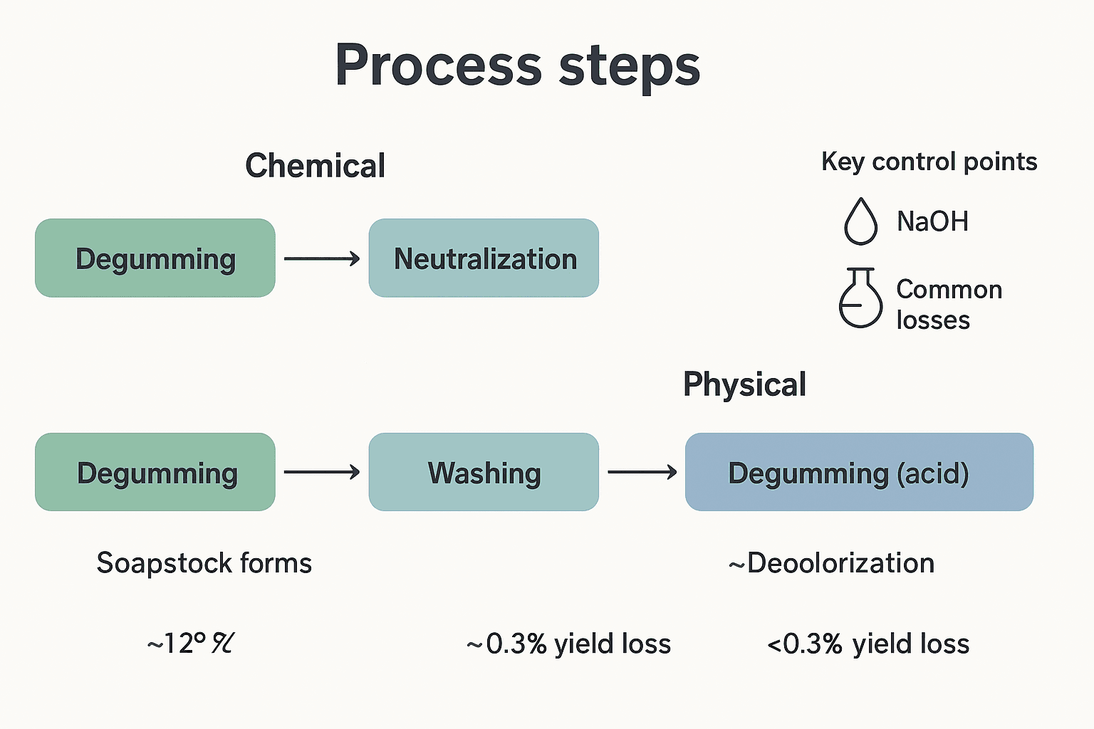 physical vs chemical refining