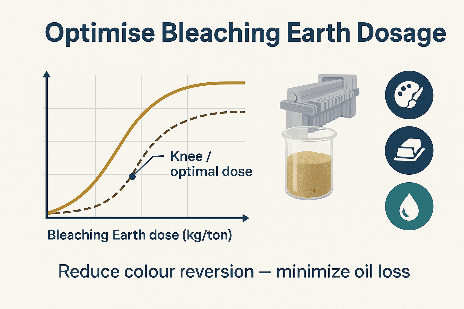 Optimise bleaching earth dosage