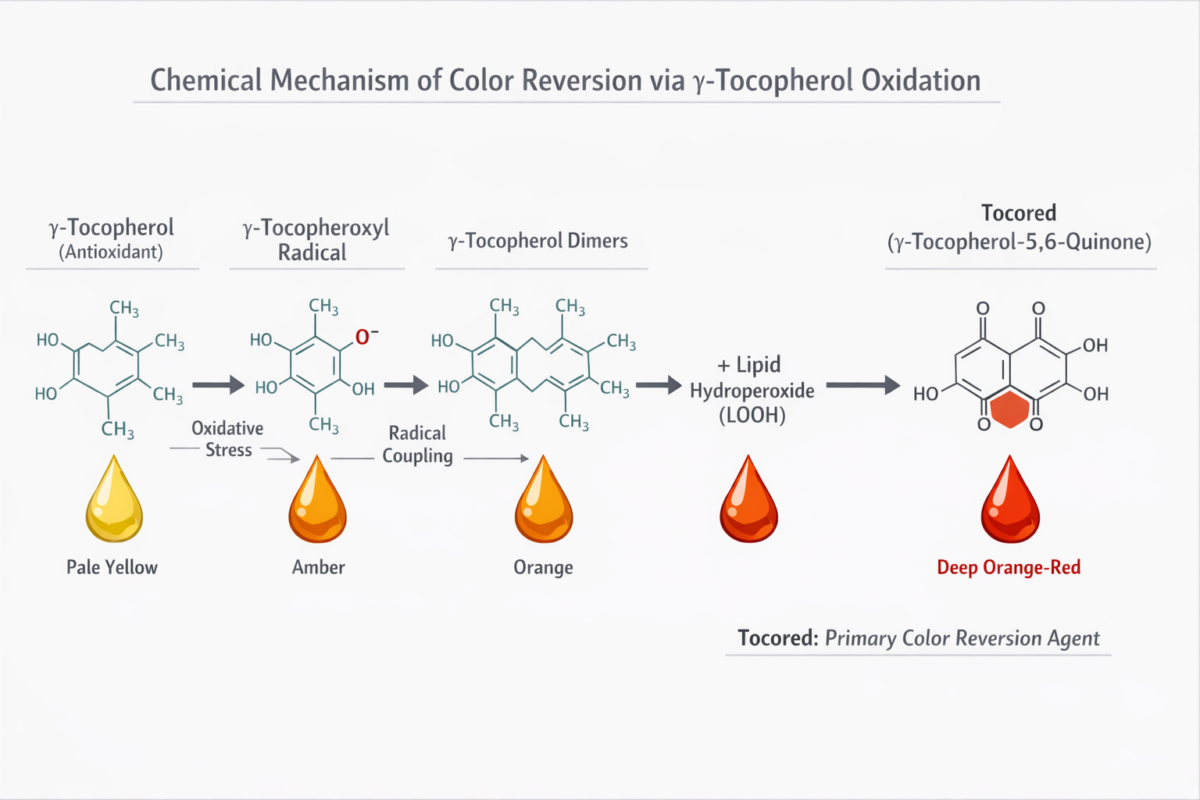 color reversion in edible oils