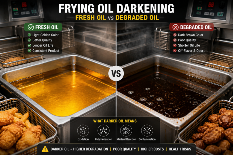 Frying oil darkening