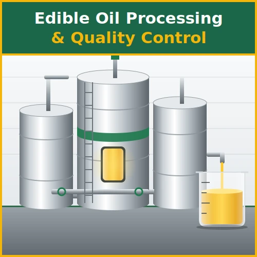 Edible oil processing plant and laboratory quality control testing